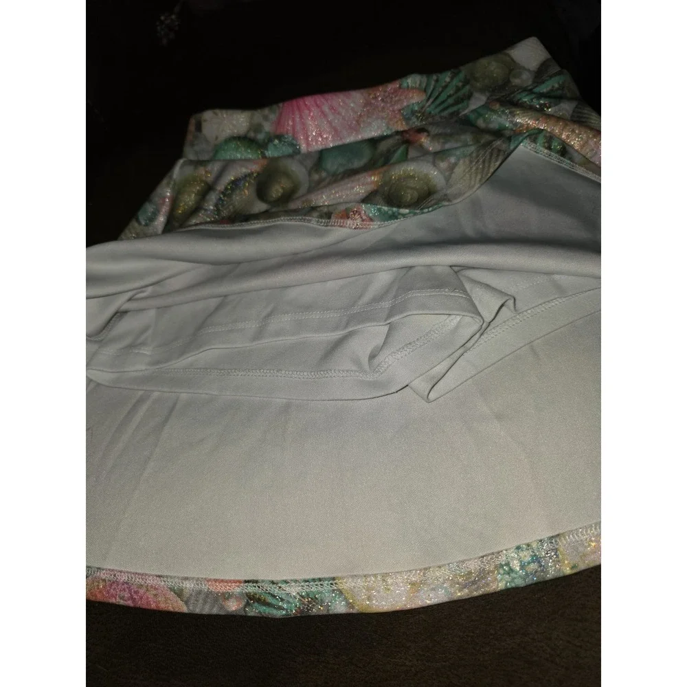 Justice sun sea and surf shell outfit size 10 top skort